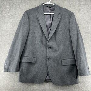 Jos A Bank Blazer Men Size 44R Gray Wool Cashmere Office